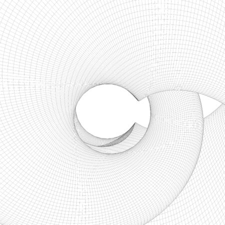 Abstract Curved Wire Lines Background Vector