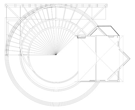 Abstract Constructions Of Line Vectorのイラスト素材