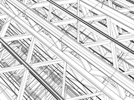 Abstract Construction Structure Vectorのイラスト素材