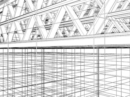 Abstract Construction Structure Vectorのイラスト素材