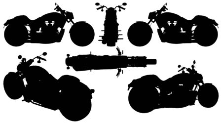 Motorcycle Silhouette Vectorのイラスト素材