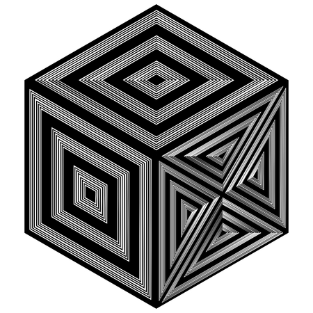 Black And White Hexagon Patternのイラスト素材