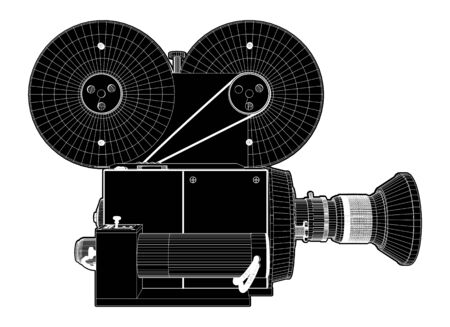 Old Movies Camera 03のイラスト素材