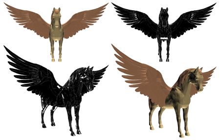 Pegasus Horse With Wings Vectorのイラスト素材