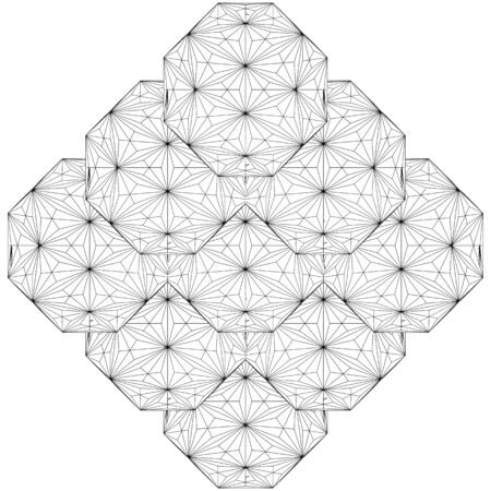 Geometric Wire Line Structure Vectorのイラスト素材