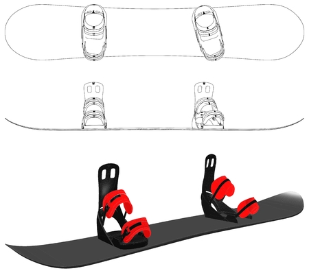 Snowboard Vectorのイラスト素材
