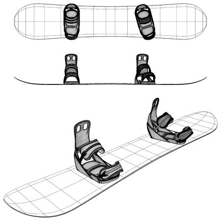 Snowboard Vector illustrationのイラスト素材