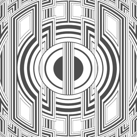 Creative Tribal Style Seamless Pattern Vector. Unique geometric vector swatch. Perfect for screen background, site backdrop, wrapping paper, wallpaper, textile and surface design.のイラスト素材