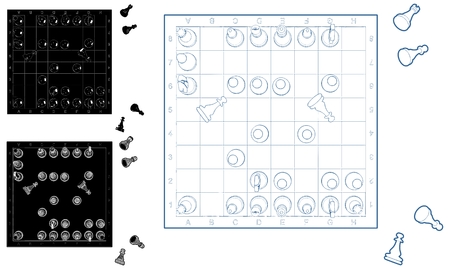 Chess Set Illustration Isolated On Whiteのイラスト素材
