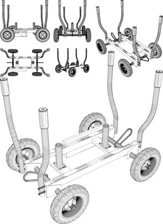 Gym Torque Fitness Exercise Sled. Illustration Isolated On White Background. A vector illustration Of A Gym Fitness Exercise Sled.のイラスト素材