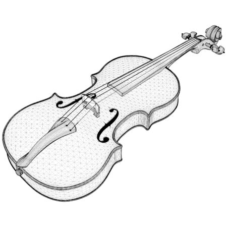 Violin Vector. Illustration Isolated On White Background. A Vector Illustration Of Classical Violin Backgroundのイラスト素材