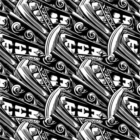 Abstract Black And White Cross Pattern Isolated On White Background Vector. Abstract Background.