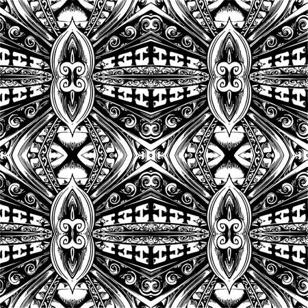 Abstract Black And White Cross Pattern Isolated On White Background Vector. Abstract Background.のイラスト素材