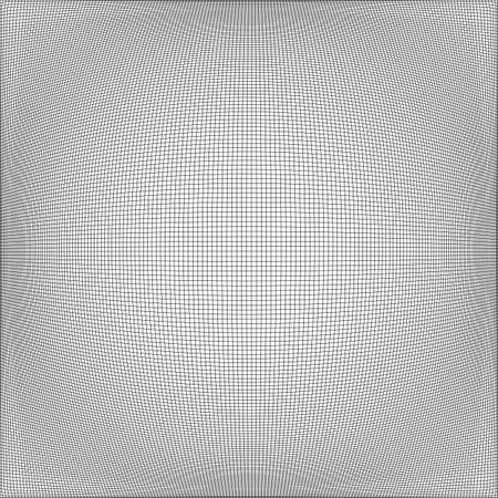 Grid, mesh, lattice, grating with distort, deform effect. Distortion, deformation array of lines - Stock vector illustration, Clip art graphicsの写真素材