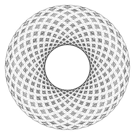 Torus Perforated Vector. Isolated On White Background. A  Vector illustration Of A Torus.のイラスト素材