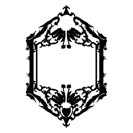 Gothic Frame Vector. Illustration Isolated On White Background. A Vector Illustration Of A Gothic Vintage Retro Frame Background.のイラスト素材