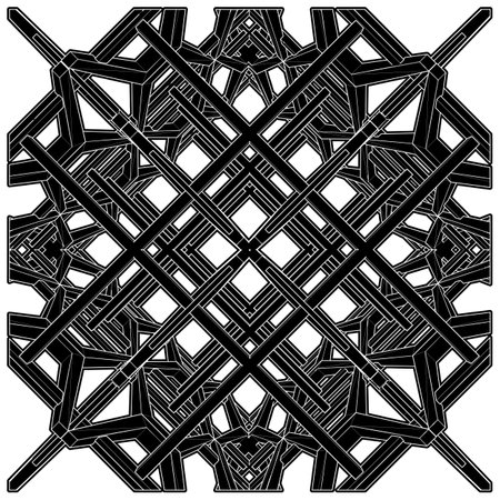 Abstract Construction Structure Vector. A Vector Illustration Of Architectural Construction Isolated On White Background. Concept - modern architecture and designing.のイラスト素材