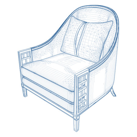 Antique Armchair Vector. Classic Retro Chair Illustration Isolated On White Background.のイラスト素材