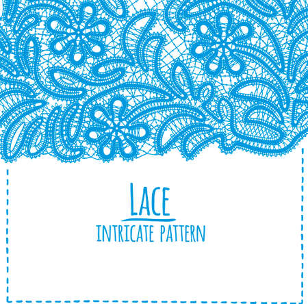 Floral vector card with lace.のイラスト素材