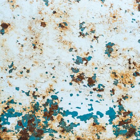 Old rusted background. Grunge metal texture. Vintage cracked wall.