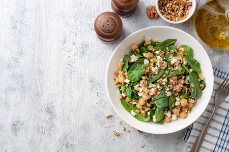 Healthy pearl barley saladの写真素材