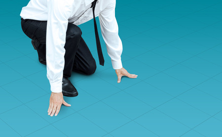 Man start to run, ready begin to activity or businessの写真素材