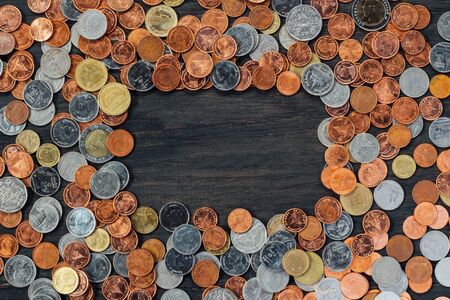 Thai Baht Coins background, silver and gold money