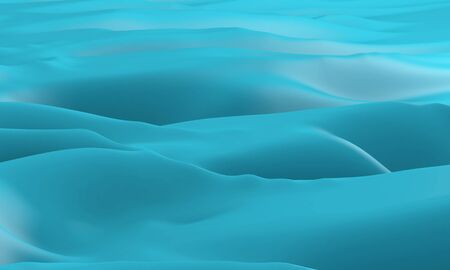 Abstract colorful wave blue background, 3d renderingの写真素材