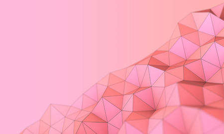 abtract red and orange triangle background, 3d renderingの写真素材