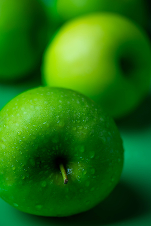 Green fresh apple group, nature fruit for healthy
