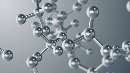 Molecule structure, scientific medical background 3D renderingの写真素材