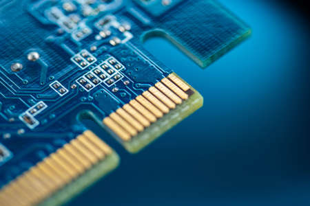 Circuit board computer, electronic hardware texture backgroundの写真素材