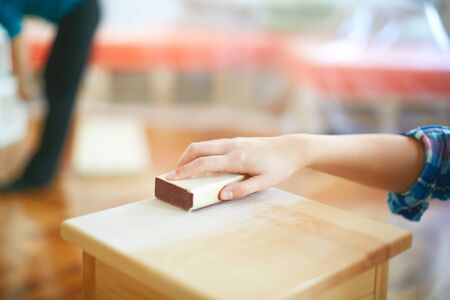 Brushing furnitureの写真素材