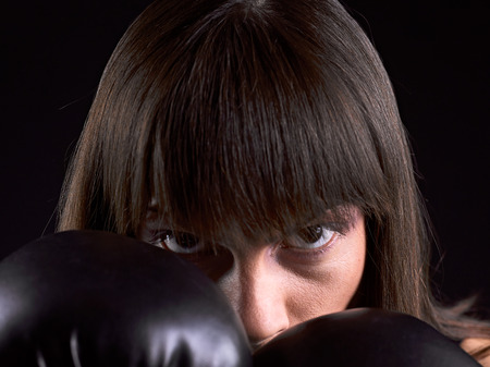 Woman boxerの写真素材