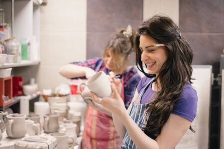 Making potteryの写真素材