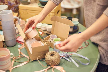 Packing giftの写真素材