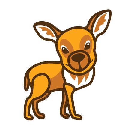 A picture in which images of deerのイラスト素材