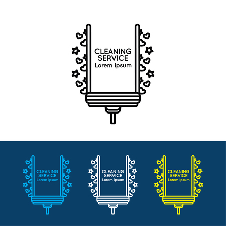 Cleaning service logoのイラスト素材
