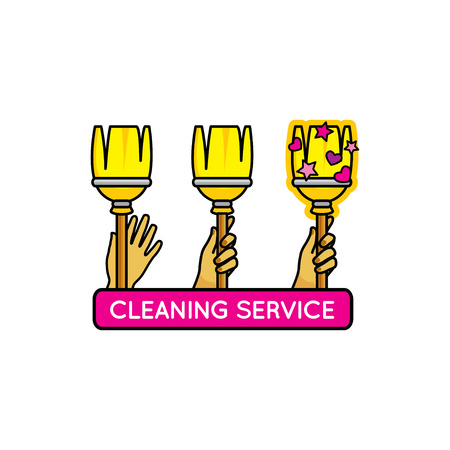 Cleaning service logoのイラスト素材