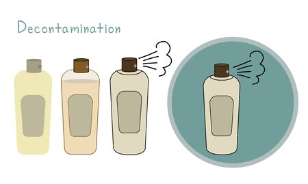 Four Decontamination icon for virÃ¼sのイラスト素材