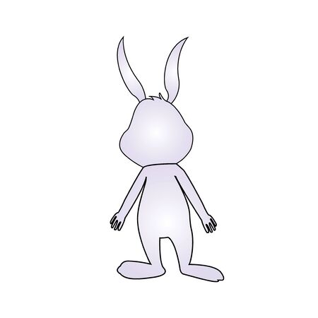 sweet funny rabbit  cartoonのイラスト素材
