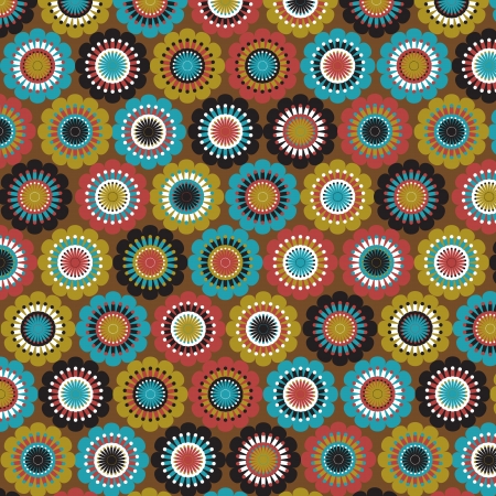 Seamless traditional floral folk patternのイラスト素材