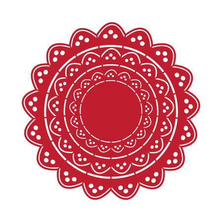 	big openwork lacy beautiful elegant napkin on white backroundのイラスト素材