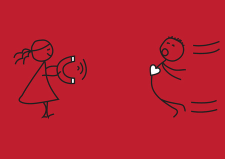 funny scene for Valentine s Dayのイラスト素材