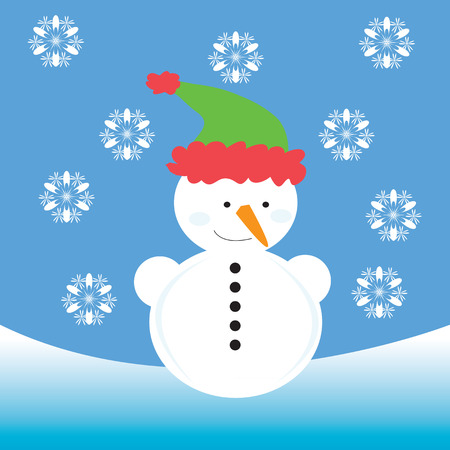 cute snowmanのイラスト素材