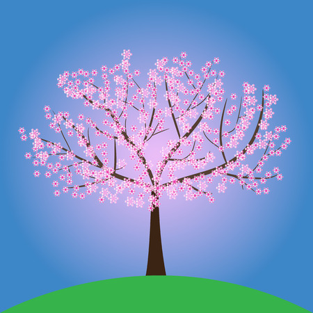 spring flower treeのイラスト素材