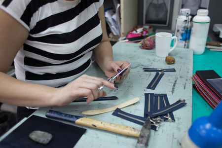 Works with leatherの写真素材