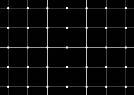 Black and white grid drawing. Optical illusion.の写真素材