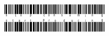 A graphic design drawing about wasting. Wallpaper design with barcode signs.の写真素材