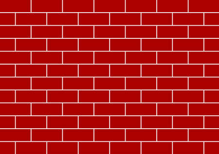 Red brick wall illustration. Red tile design.の写真素材